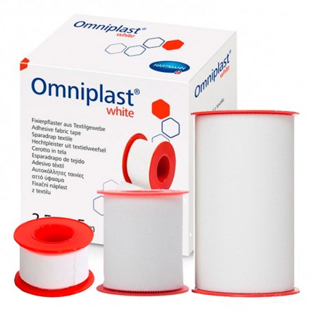 Esparadrapo adhesivo Omniplast. Color blanco